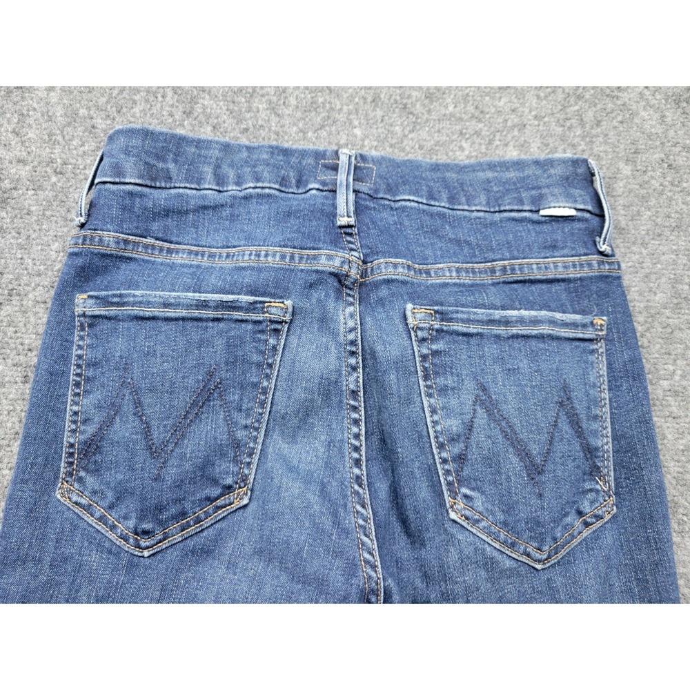 Mother High Waisted Looker Skinny Jeans Teaming Up Blue Wash 1221-104 Womens 26